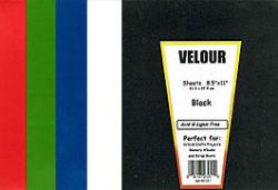 Black Velour Paper 8.5x11''